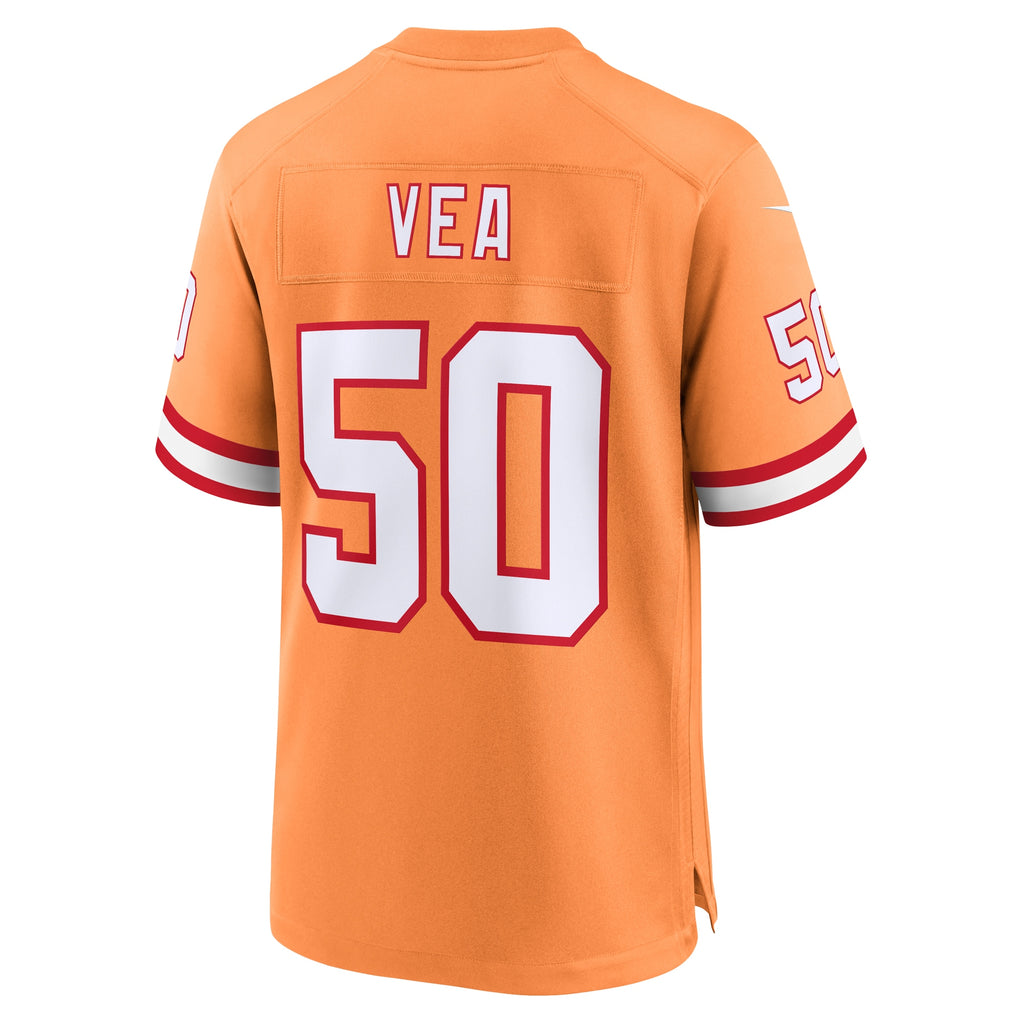 Vita Vea Tampa Bay Buccaneers Throwback Game Jersey - Orange
