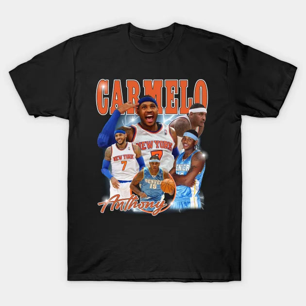 Carmelo Anthony Vintage Collage T-Shirt