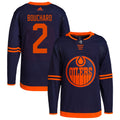 Evan Bouchard Edmonton Oilers Alternate Primegreen Authentic Pro Jersey - Navy
