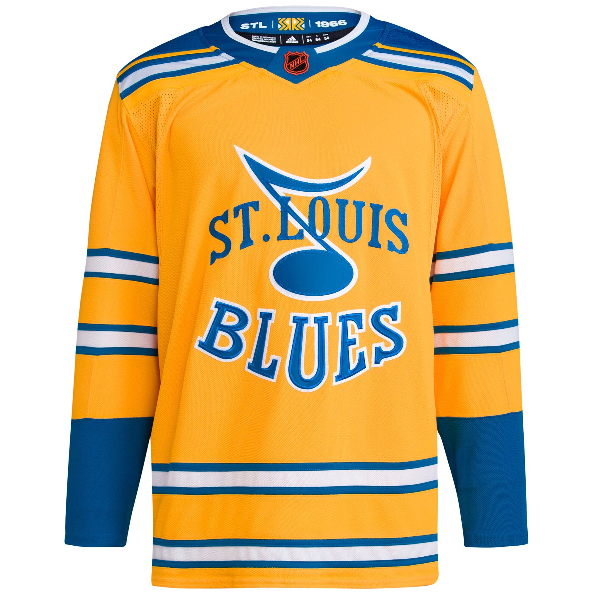 St. Louis Blues Reverse Retro 2.0 Authentic Blank Jersey - Yellow