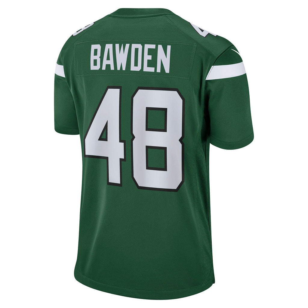 Nick Bawden New York Jets Game Player Jersey - Gotham Green