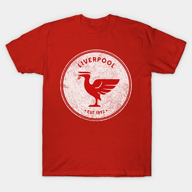 Liverpool Liverbird Big Vintage Retro Red T-Shirt