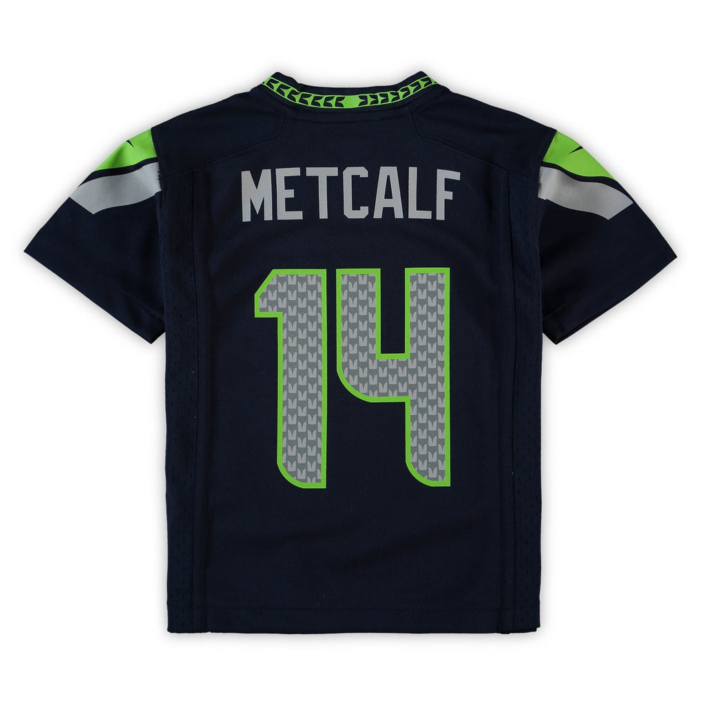 Preschool DK Metcalf Navy Seattle Seahawks Game Jersey
