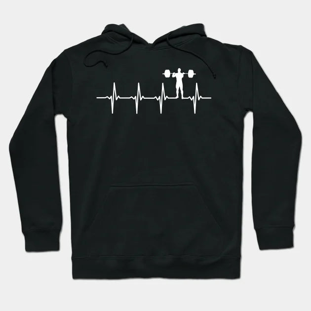 Weight Lifting Heartbeat Gift For Weightlifters Hoodie