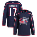 Justin Danforth Columbus Blue Jackets Home Primegreen Authentic Pro Jersey - Navy