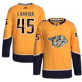 Alexandre Carrier Nashville Predators Home Primegreen Authentic Pro Jersey - Gold