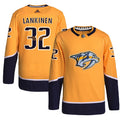 Kevin Lankinen Nashville Predators Home Primegreen Authentic Pro Jersey - Gold