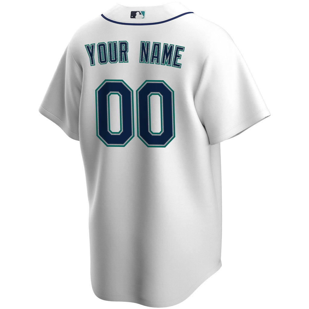 Seattle Mariners Home Replica Custom Jersey - White