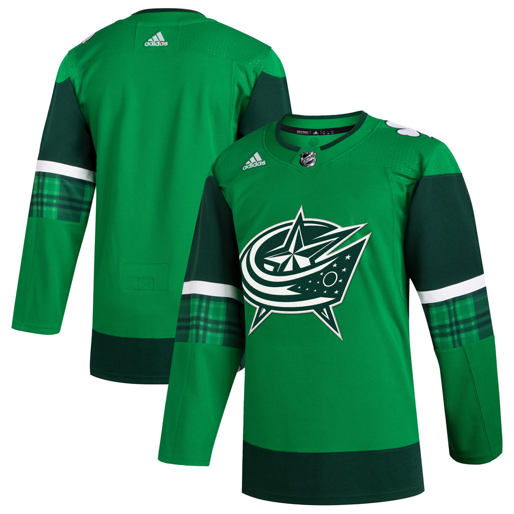 Columbus Blue Jackets 2023 St. Patrick's Day Primegreen Authentic Jersey - Kelly Green
