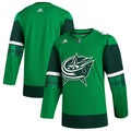 Columbus Blue Jackets 2023 St. Patrick's Day Primegreen Authentic Jersey - Kelly Green
