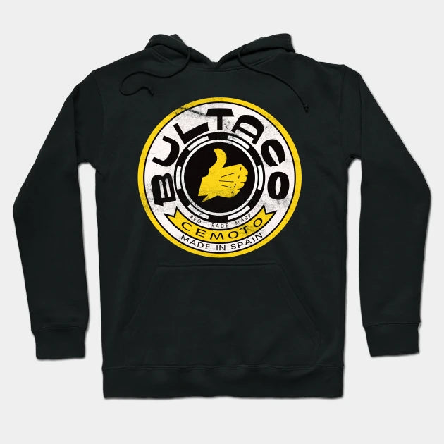 Bultaco Motorcycles / Faded Vintage Style Hoodie