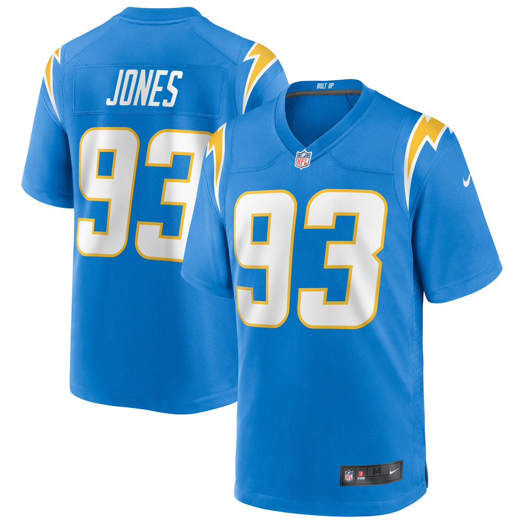 Justin Jones Los Angeles Chargers Game Jersey - Powder Blue