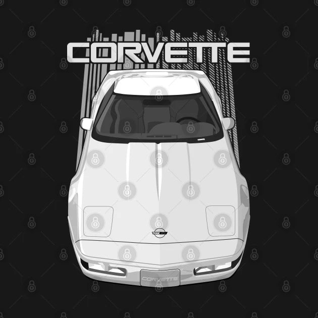 Corvette C4-White Hoodie