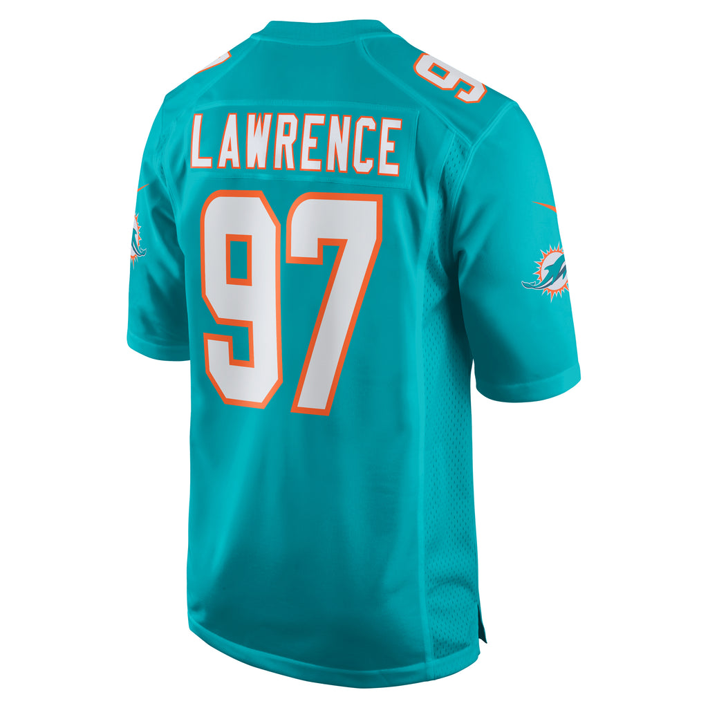 Rashard Lawrence Miami Dolphins Team Game Jersey - ?Aqua