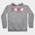 Xoxo Love Baseball Hugs And Kisses Red And White Hoodie
