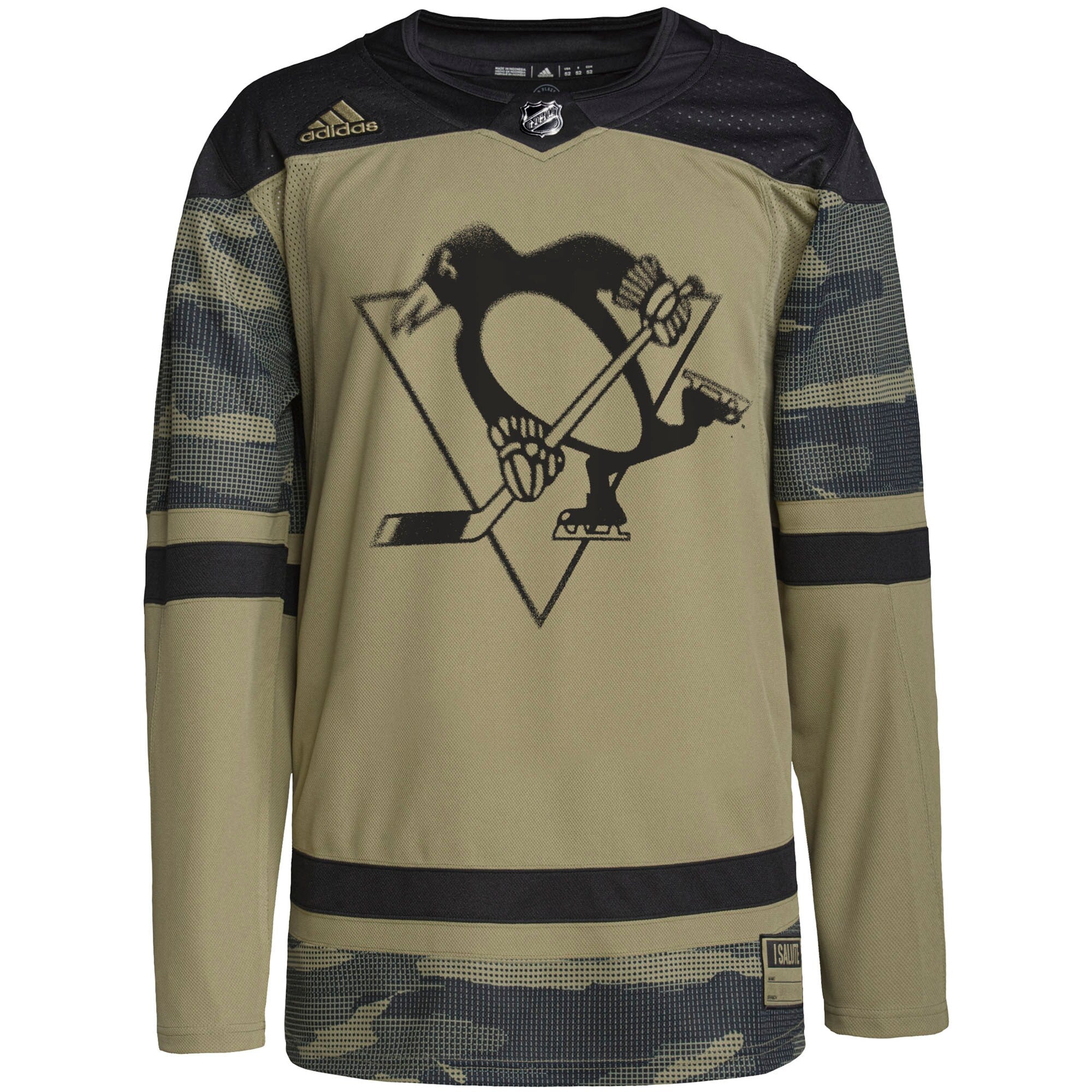 Pittsburgh Penguins Military Appreciation Team Authentic Practice Jersey - Camo