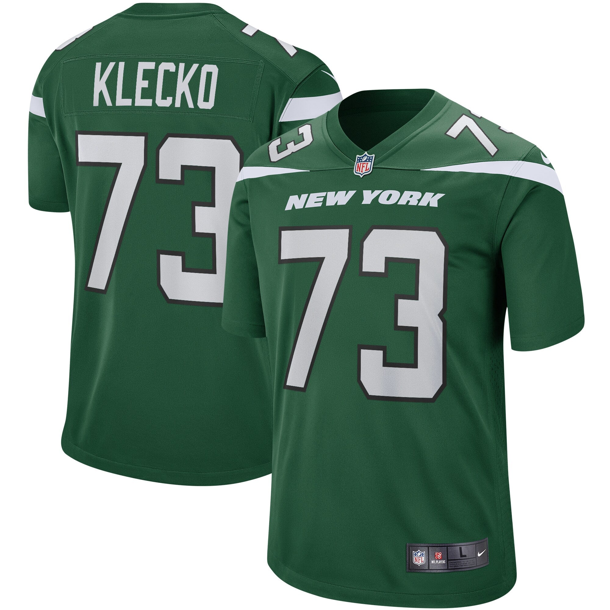 Joe Klecko New York Jets Game Retired Player Jersey - Gotham Green
