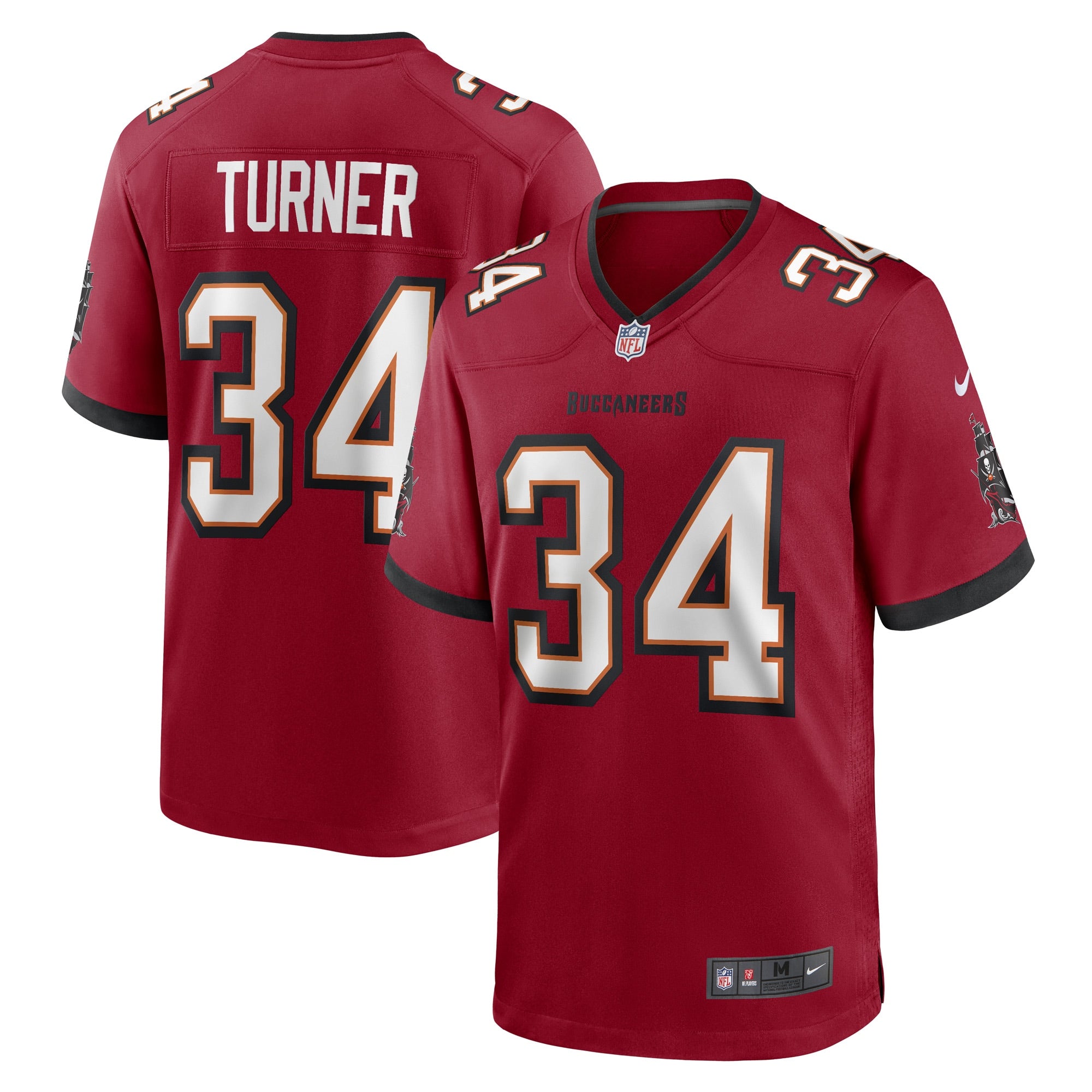 Nolan Turner Tampa Bay Buccaneers Game Player Jersey - Red