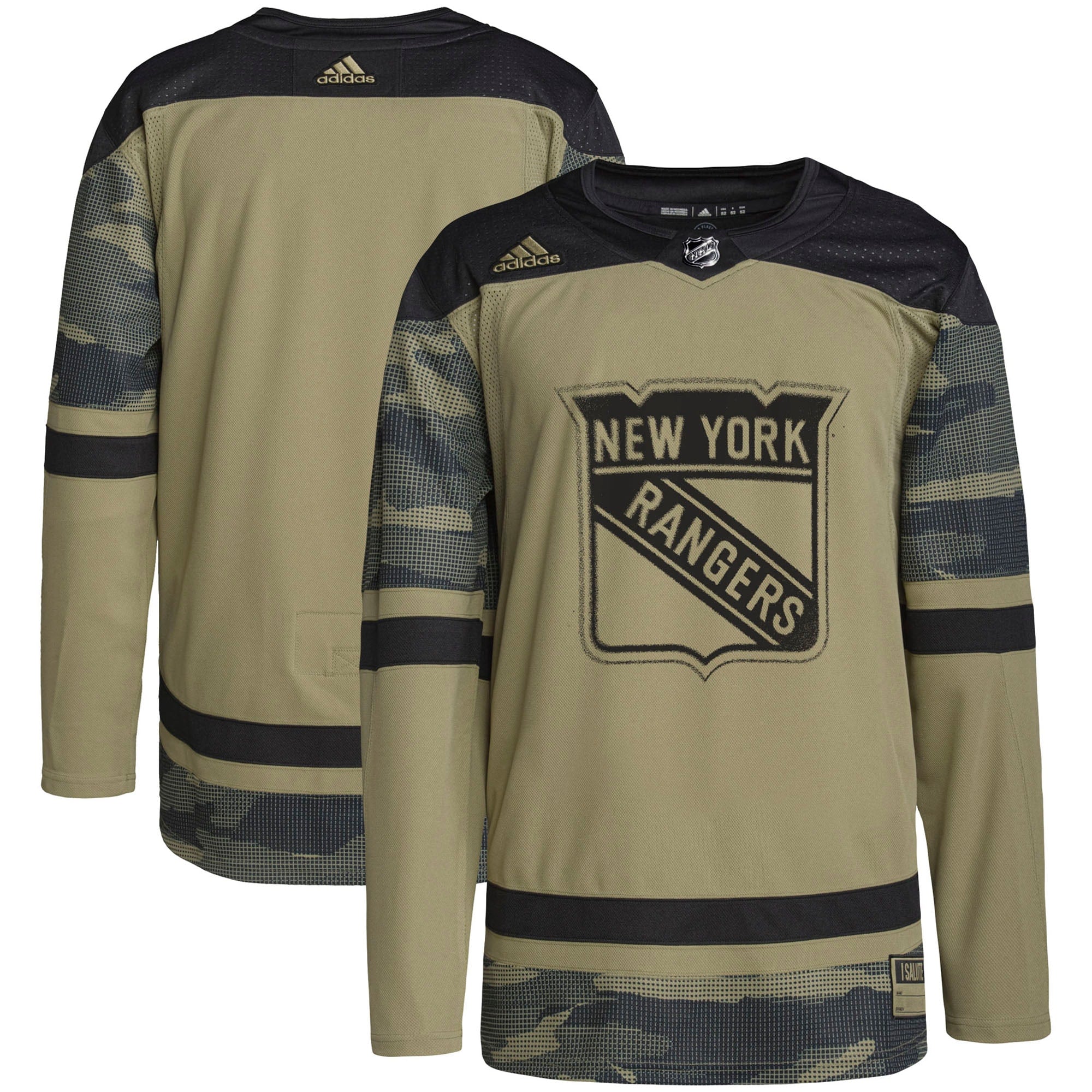 New York Rangers Military Appreciation Team Authentic Practice Jersey - Camo