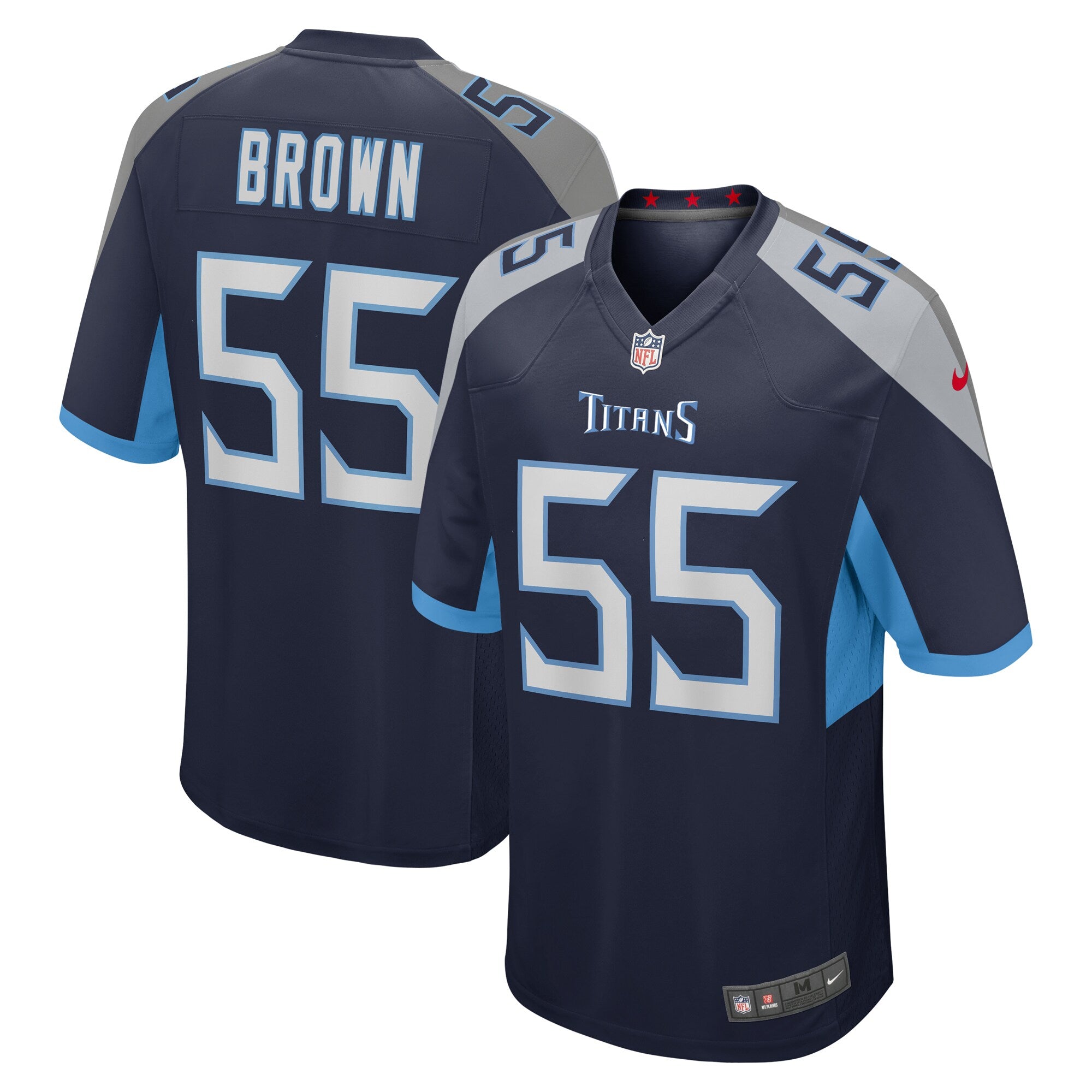 Jayon Brown Tennessee Titans Game Jersey - Navy