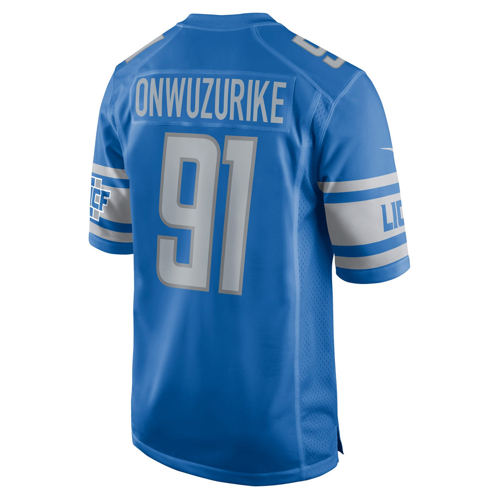 Levi Onwuzurike Detroit Lions Player Game Jersey - Blue