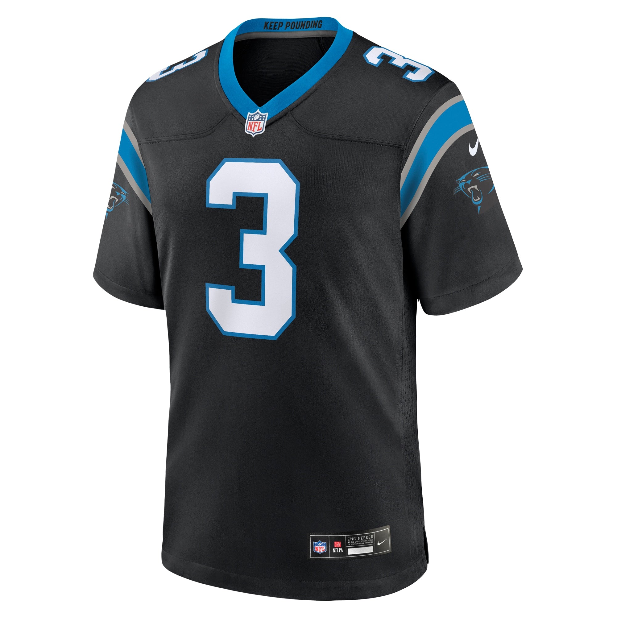 Raheem Blackshear Carolina Panthers Team Game Jersey - Black