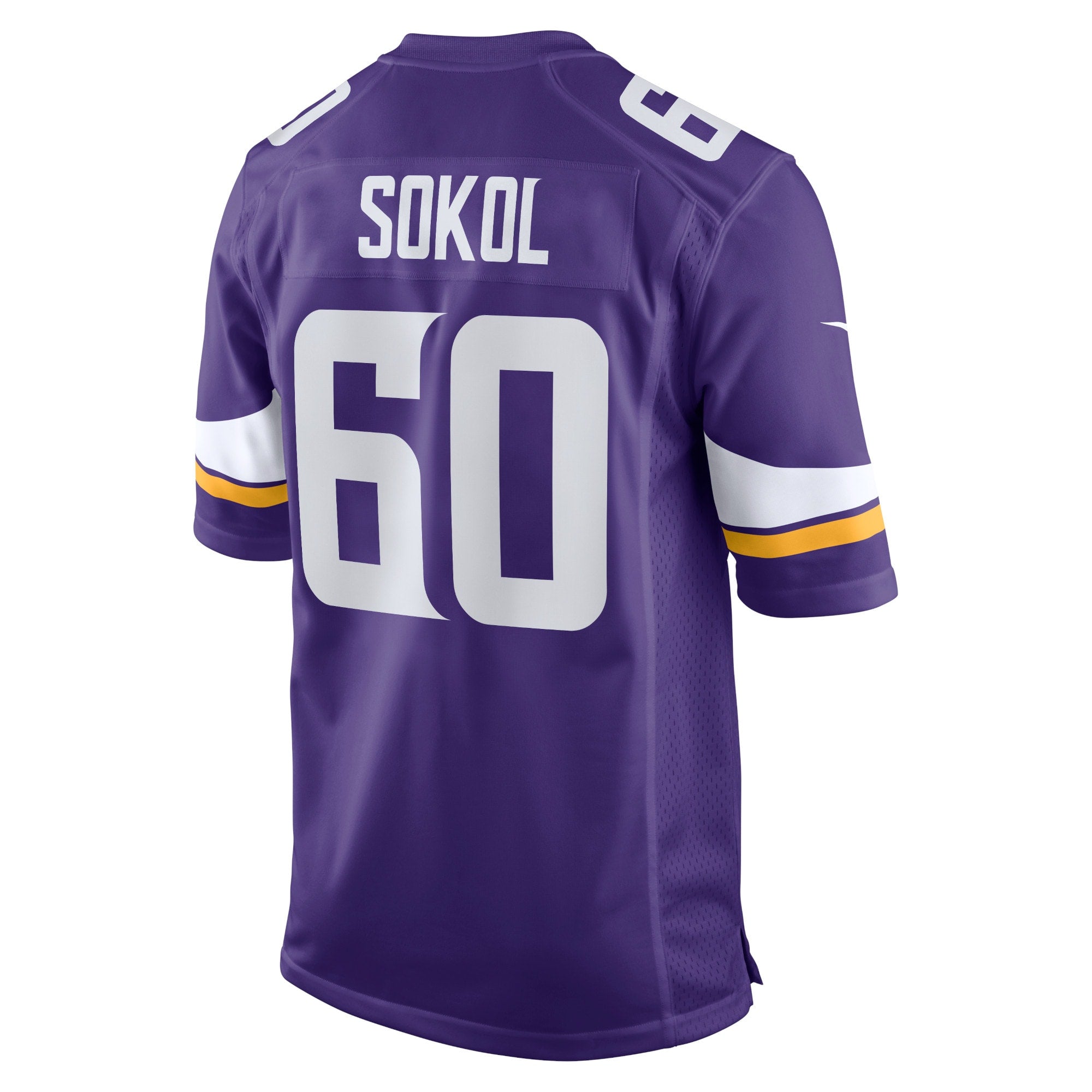 Josh Sokol Minnesota Vikings Home Game Player Jersey - Purple