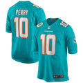 Malcolm Perry Miami Dolphins Game Jersey - Aqua