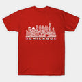 Chicago Basketball Team All Time Legends, Chicago City Skyline T-Shirt