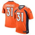 Men's Denver Broncos Justin Simmons Legend Jersey Orange