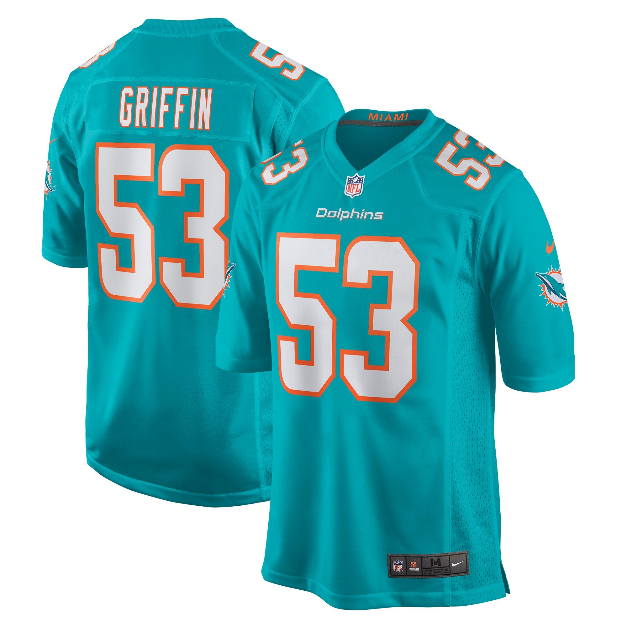 Shaquem Griffin Miami Dolphins Game Jersey - Aqua
