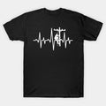 Lineman Heartbeat Electrician Lineman Funny Retro Vintage T-Shirt