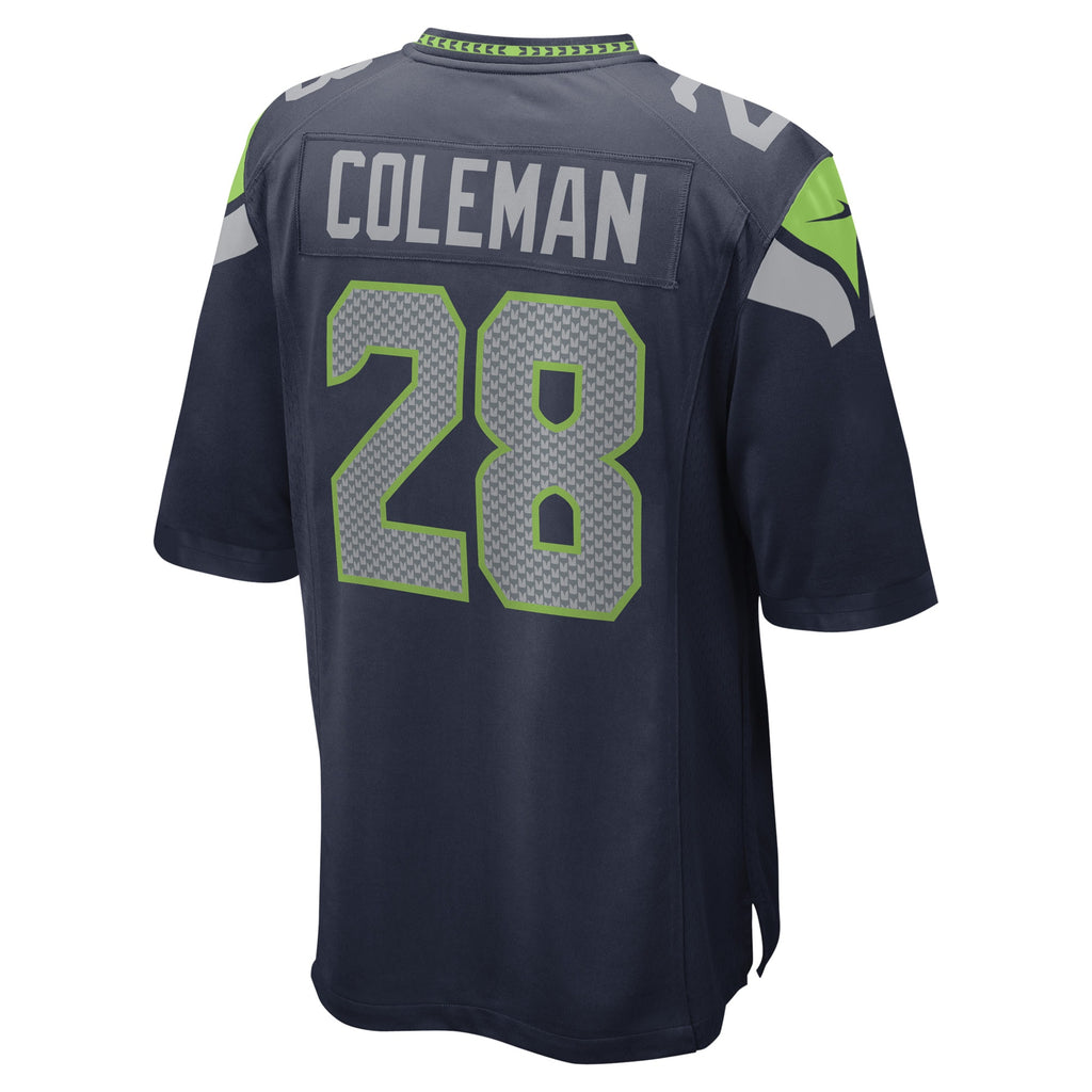Justin Coleman Seattle Seahawks Game Player Jersey - College Navy