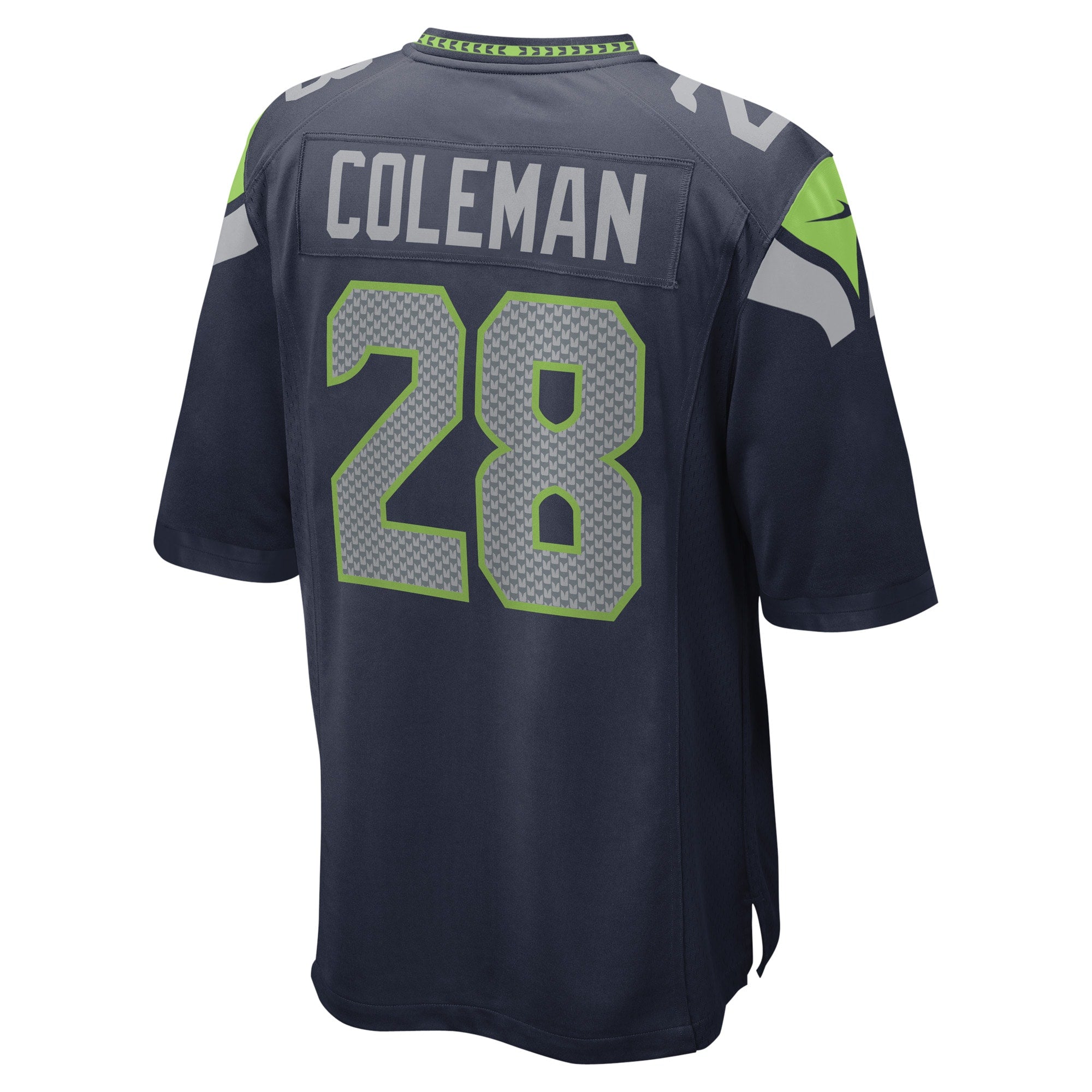 Justin Coleman Seattle Seahawks Game Player Jersey - College Navy
