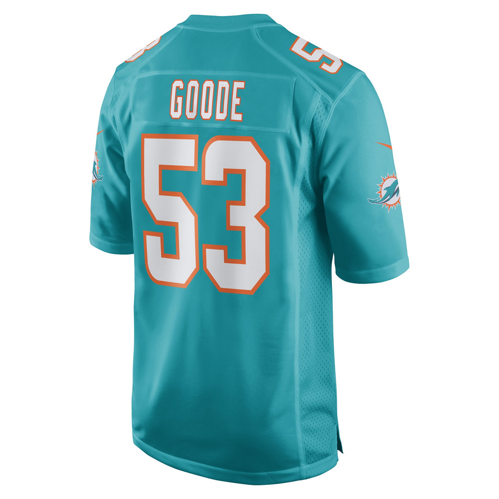 Cameron Goode Miami Dolphins Game Player Jersey - Aqua