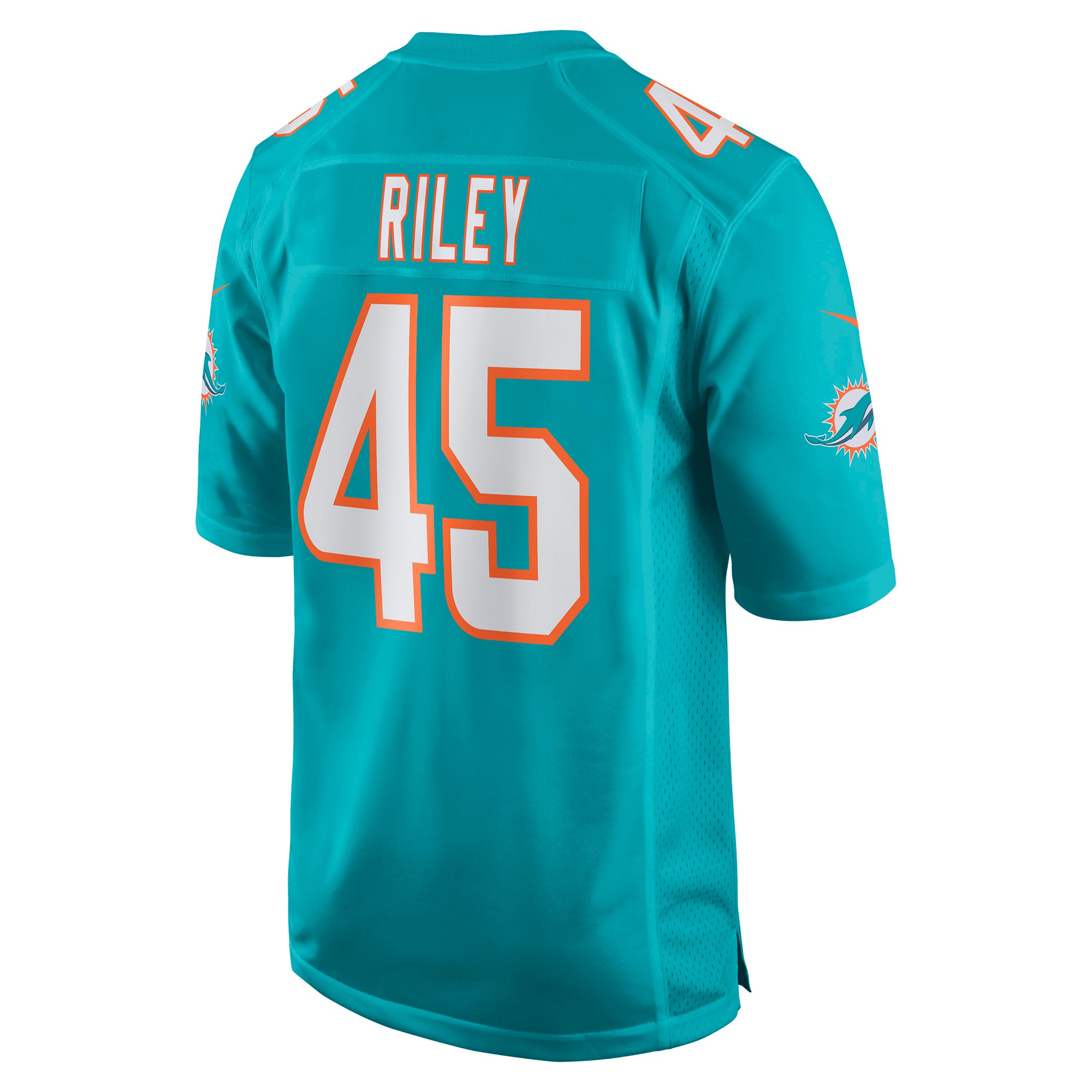 Duke Riley Miami Dolphins Game Jersey - Aqua