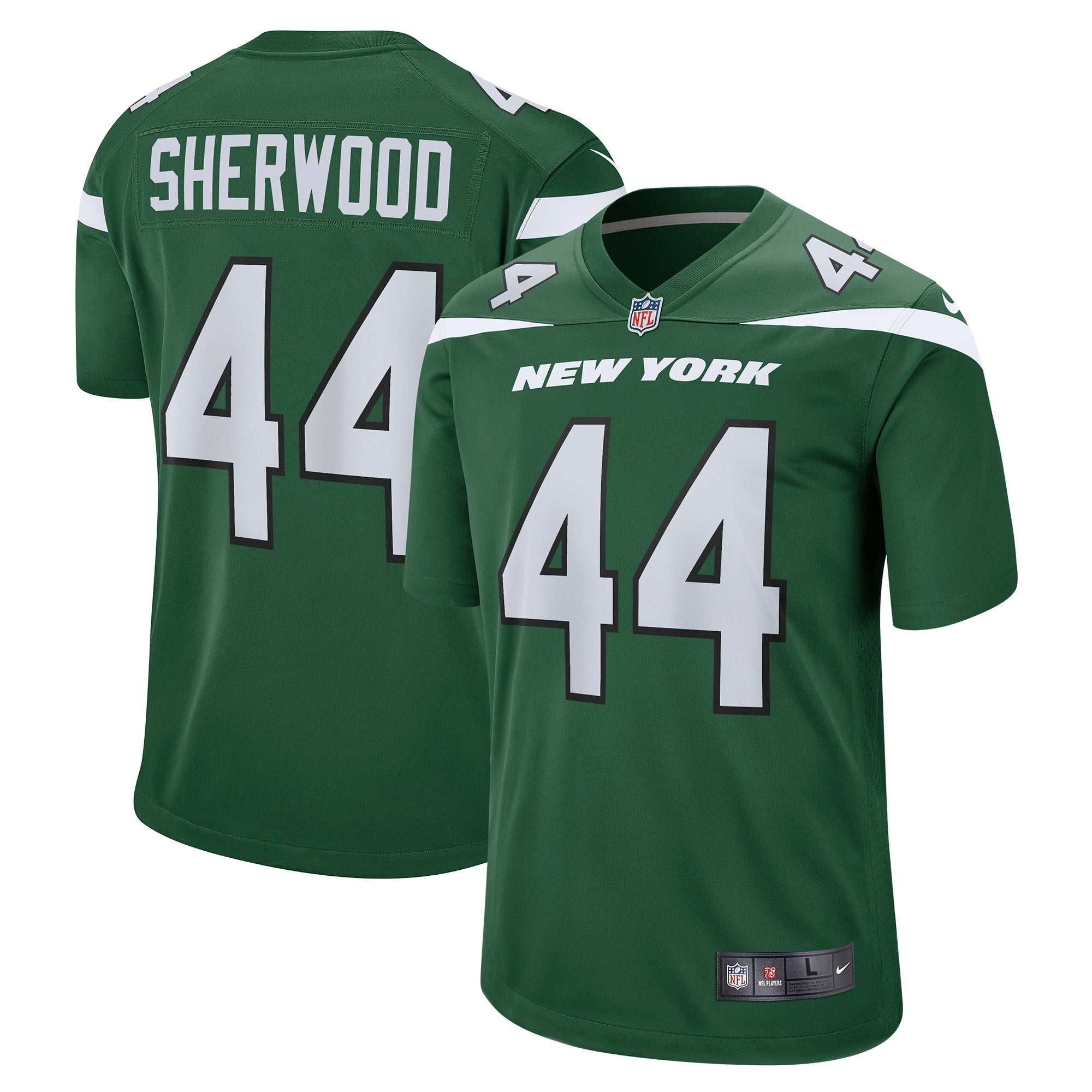 Jamien Sherwood New York Jets Game Jersey - Gotham Green