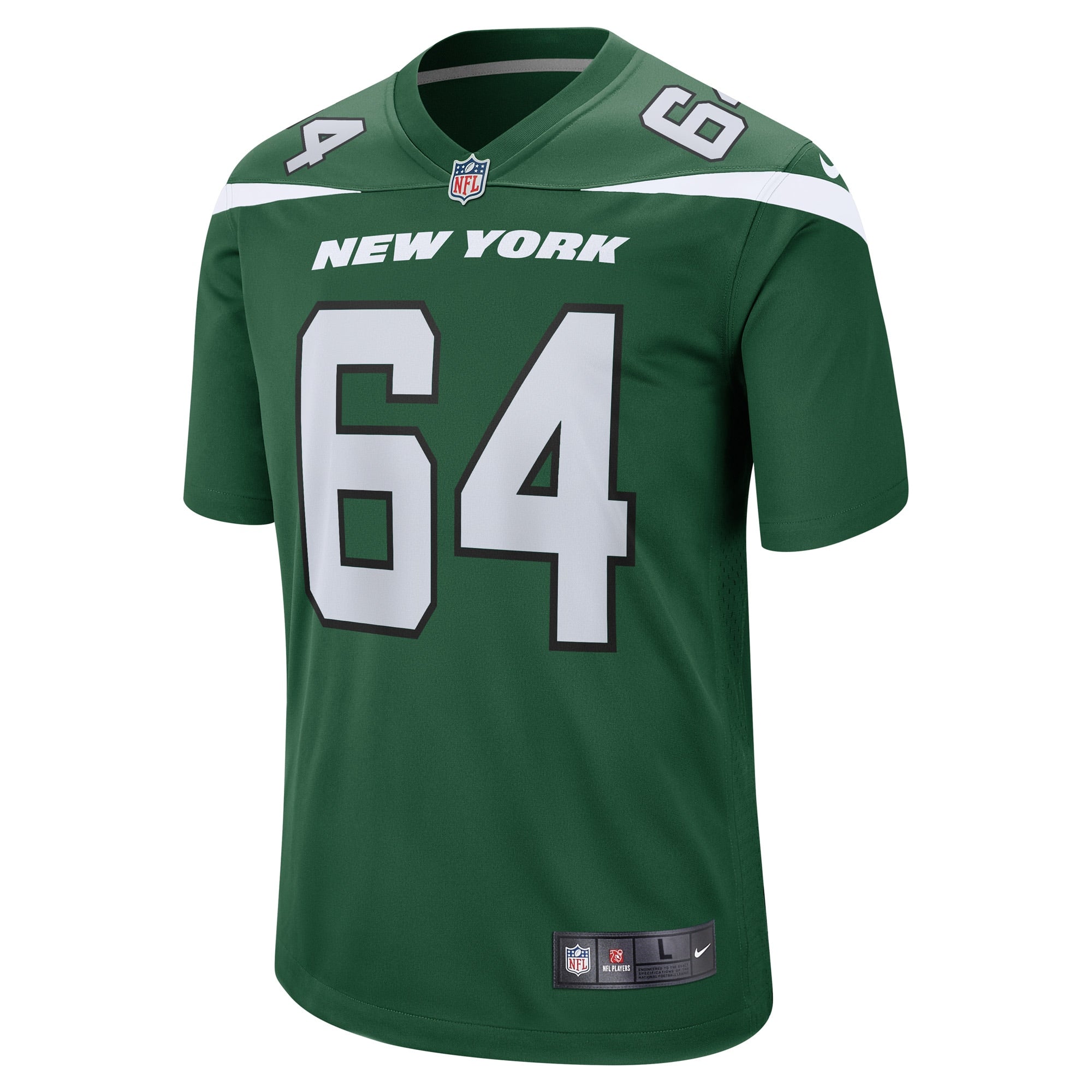 Greg Senat New York Jets Game Player Jersey - Gotham Green