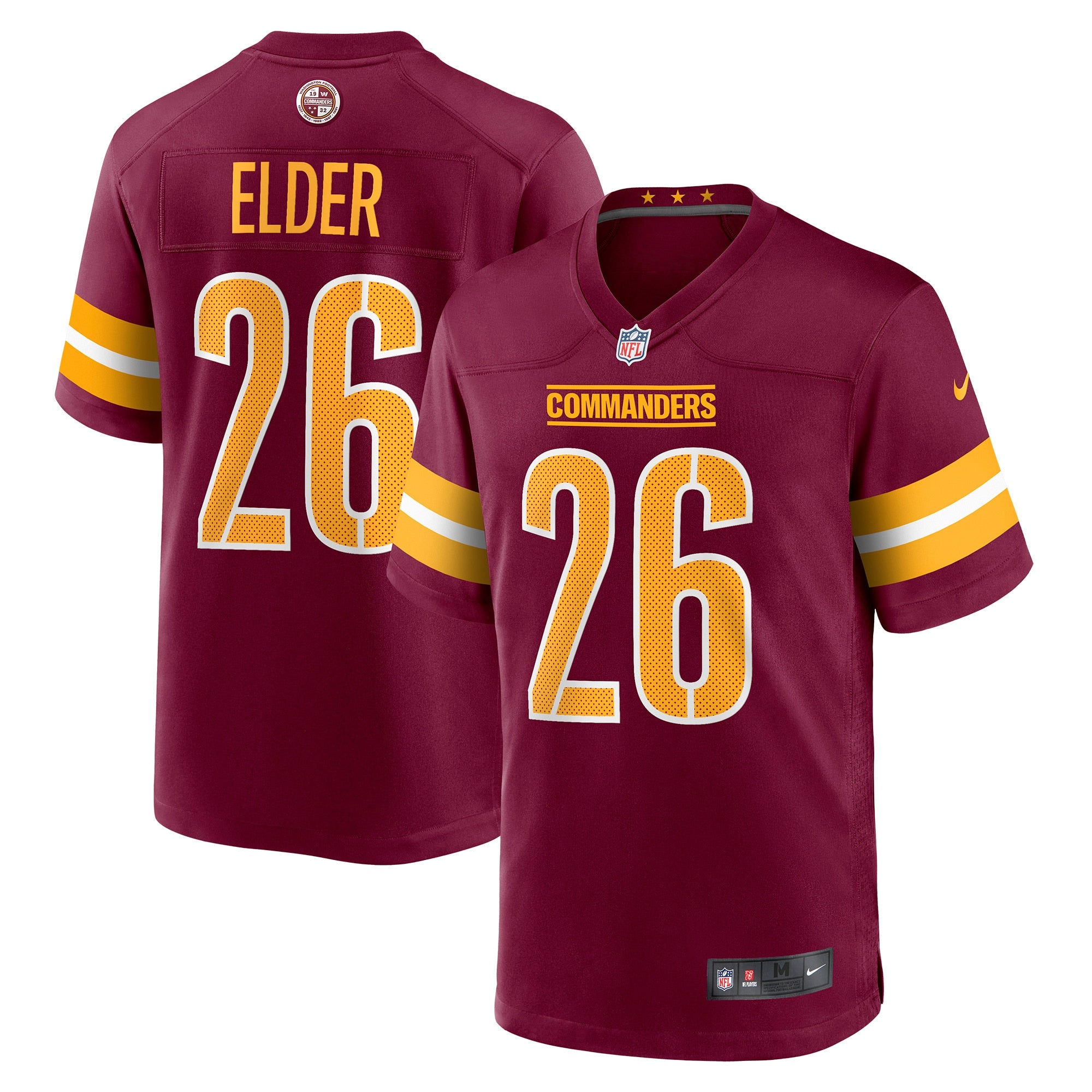 Corn Elder Washington Commanders Game Jersey - Burgundy