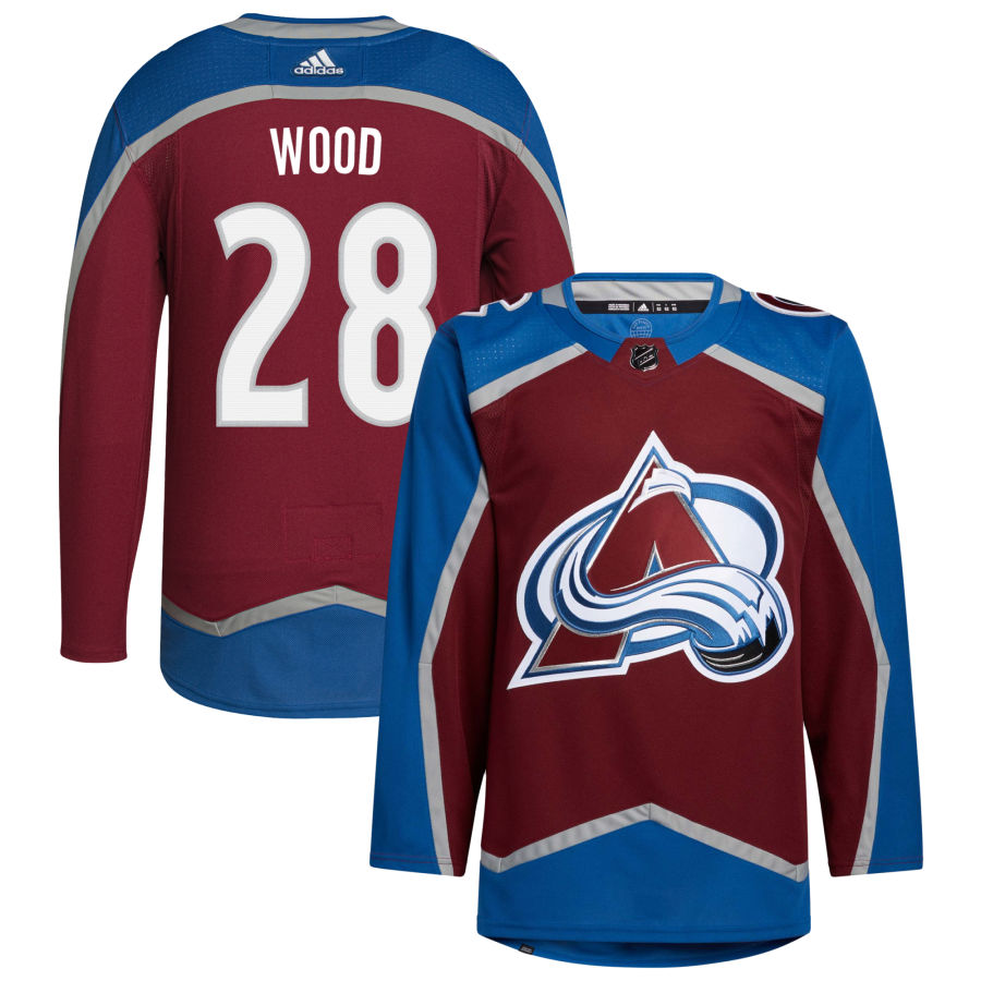 Miles Wood Colorado Avalanche Home Primegreen Authentic Pro Jersey - Burgundy