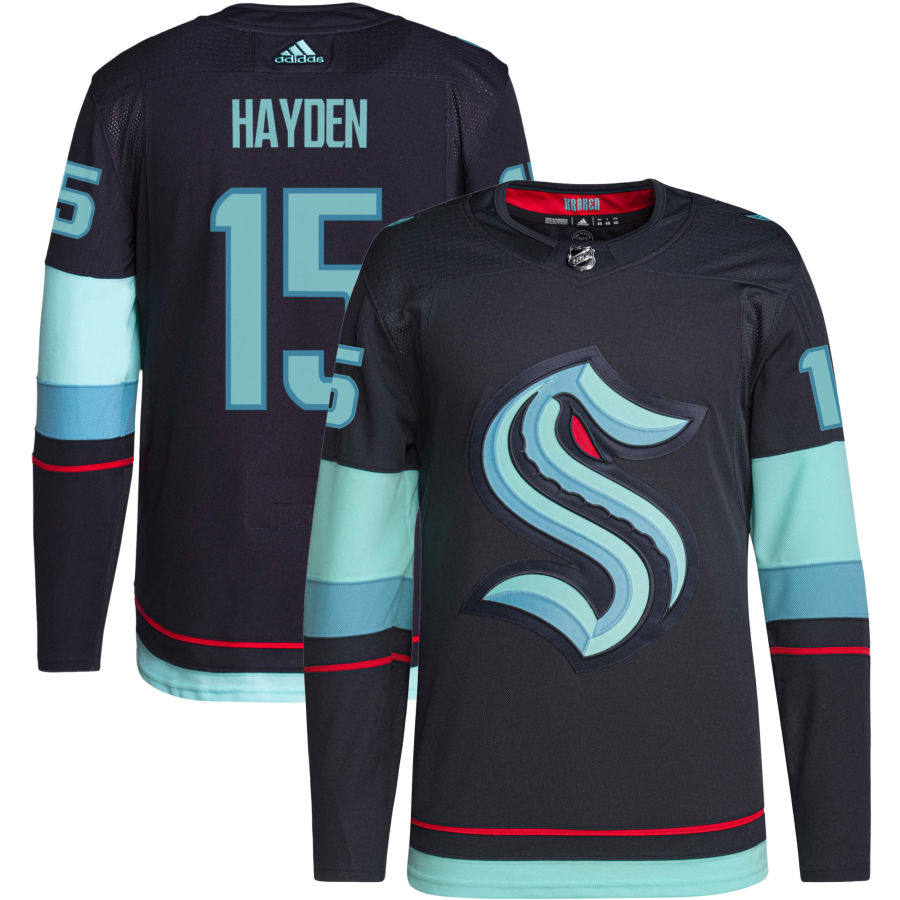 John Hayden Seattle Kraken Home Authentic Primegreen Jersey - Navy
