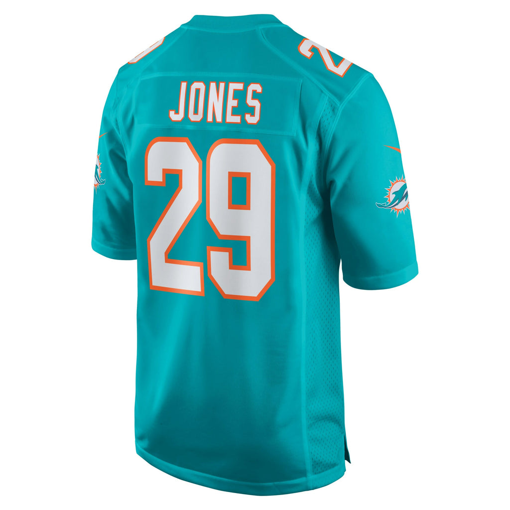 Brandon Jones Miami Dolphins Team Game Jersey - Aqua