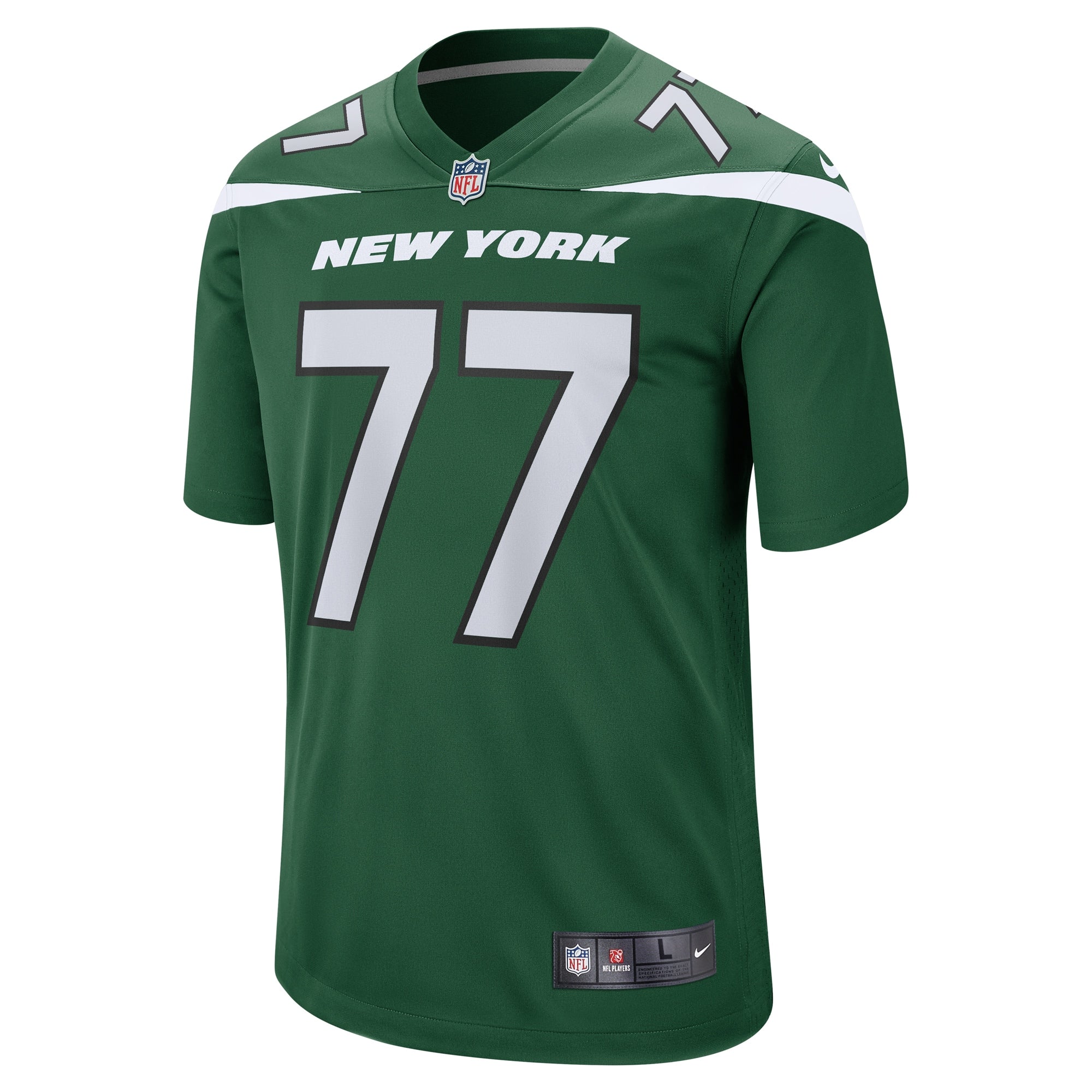 Mekhi Becton New York Jets Player Game Jersey - Gotham Green
