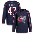 Marcus Bjork Columbus Blue Jackets Home Primegreen Authentic Pro Jersey - Navy