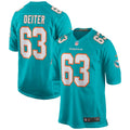 Michael Deiter Miami Dolphins Game Jersey - Aqua