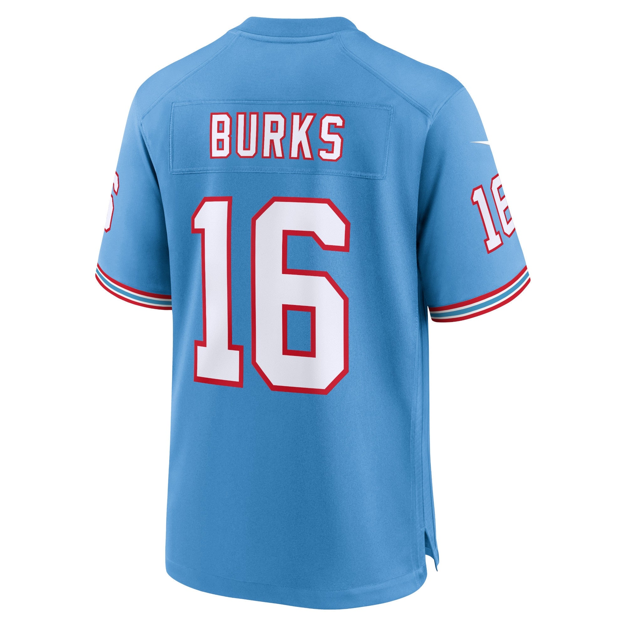 Treylon Burks Tennessee Titans Oilers Throwback Alternate Game Player Jersey - Light Blue