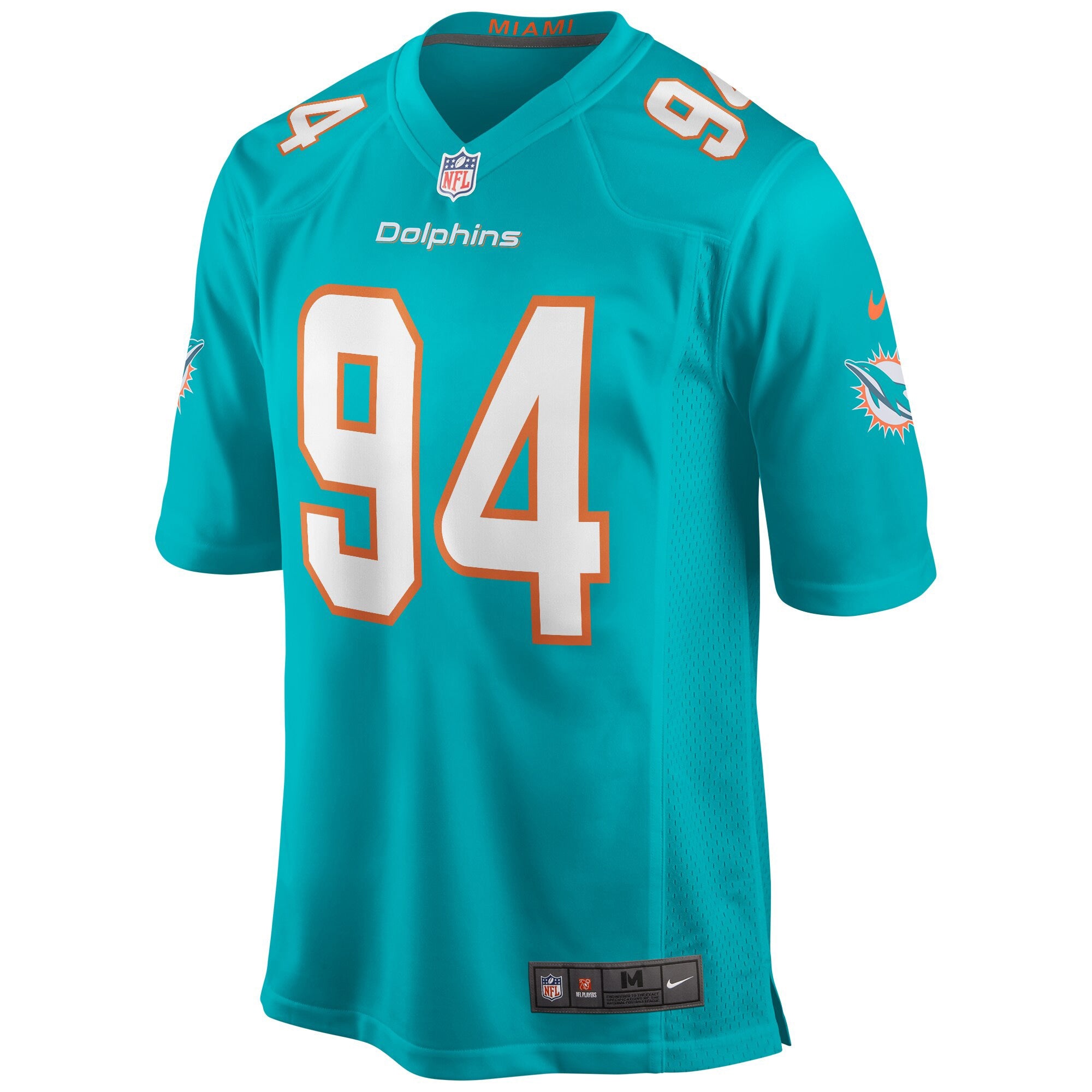Christian Wilkins Miami Dolphins Game Jersey - Aqua