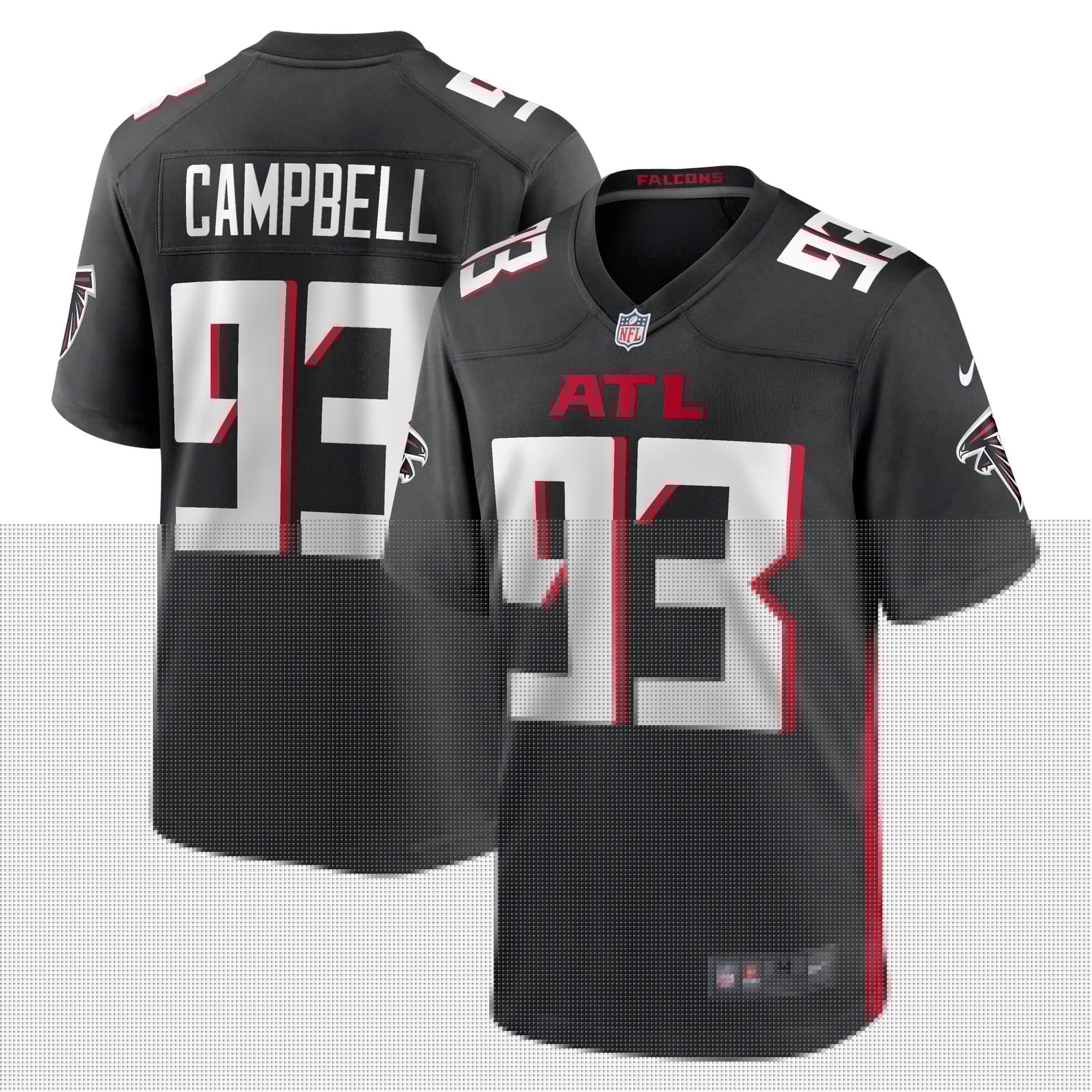Calais Campbell Atlanta Falcons Game Player Jersey - Black