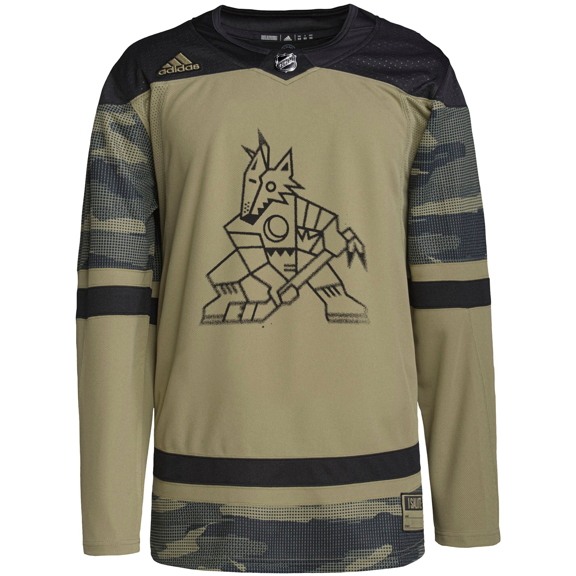 Arizona Coyotes Military Appreciation Team Authentic Practice Jersey - Camo