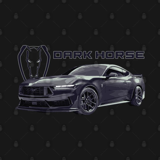 Dark Horse Mustang Gt 5.0L V8 Coyote Engine Performance Car S650 T-Shirt